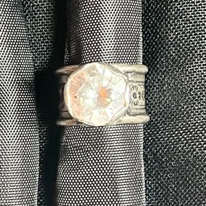 Silpada Sterling Silver Queen for a day CZ ring- size 6